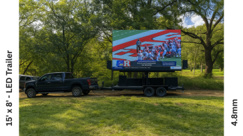 Rent a 16′ × 9′ Mobile LED Trailer in San Antonio